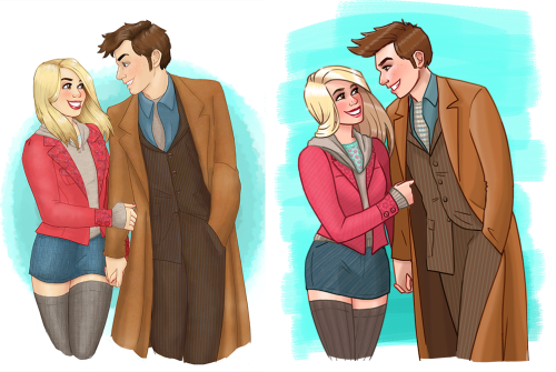redraws and comparisons and two idiots beaming at each other because they can<3 <3 <3