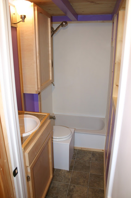 tinyhousesmallspace:  Love this Molecule Tiny Home on wheels…it has stairs!