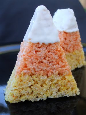 hauntingseason:  Candy Corn Milkshake Pumpkin Cupcakes Chocolate Dipped Marshmellows