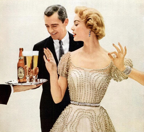 rogerwilkerson: Ballantine Beer w/Jean Patchett - 1953