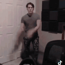 jerma dancing towards the camera quickly