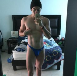 Men in thongs