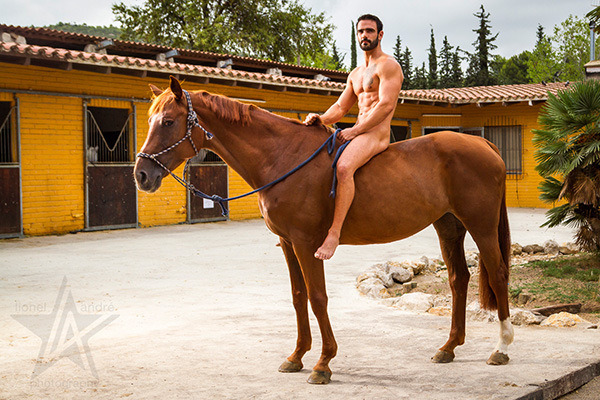 jesustoh:  French Model Jess Vill Naked on Horse Photographed by Lionel Andre 