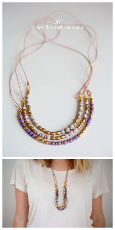 DIY Leather Bead Necklace Tutorial from Lotts &amp; Lots.This is a good tutorial for those who don’t
