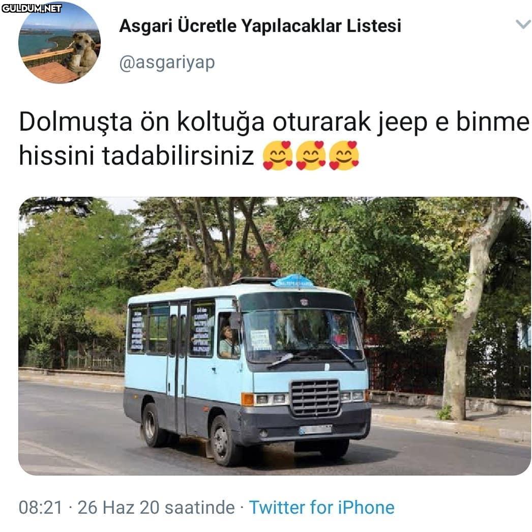 Genel de Ön koltuk doluysa...