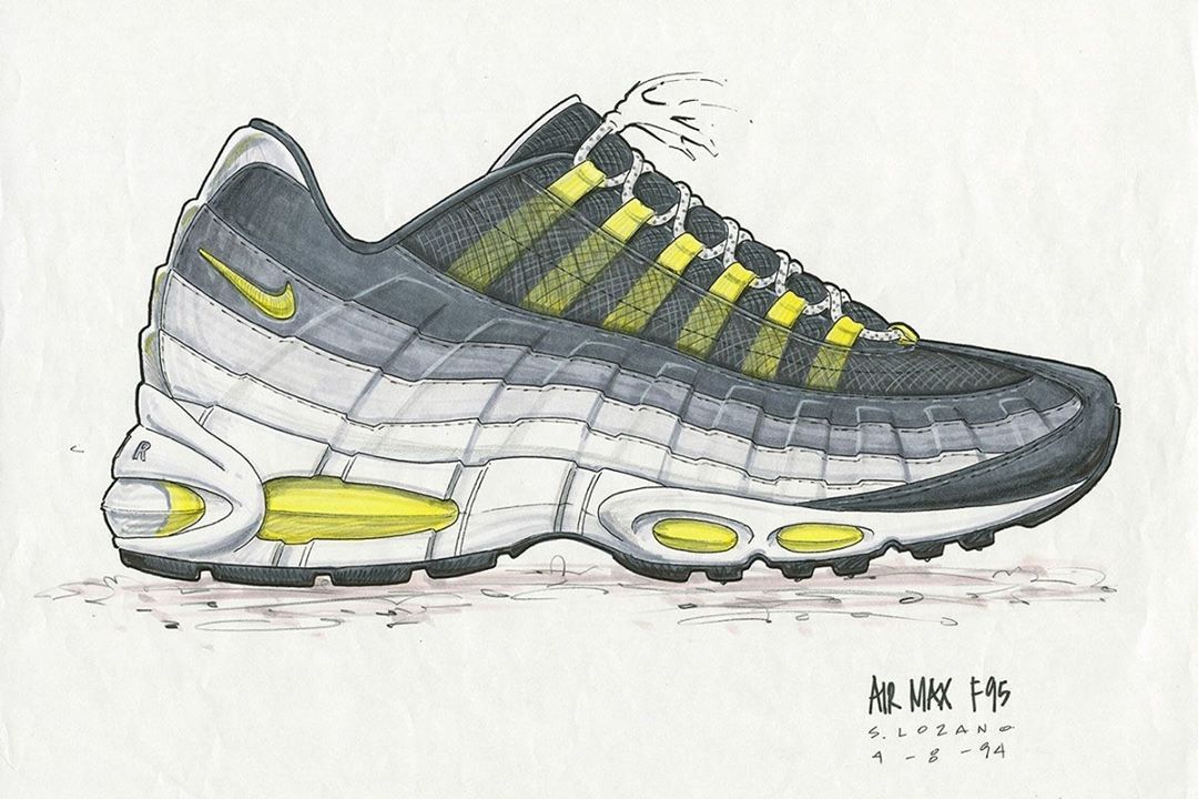 Rememberence — Original Nike Air Max 95 sketch, 1994