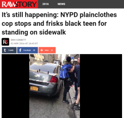bellaxiao: Young Black man stopped and frisked by NYPD plainclothes cop in broad daylight for no reason. A video of a Black guy being stopped and frisked by two New York Police Department plainclothes officers in Midtown Manhattan emerged on Wednesday