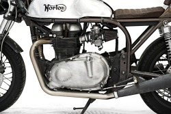 combustible-contraptions:  Triton Cafe Racer | 1954 Norton Featherbed | Thruxton 865