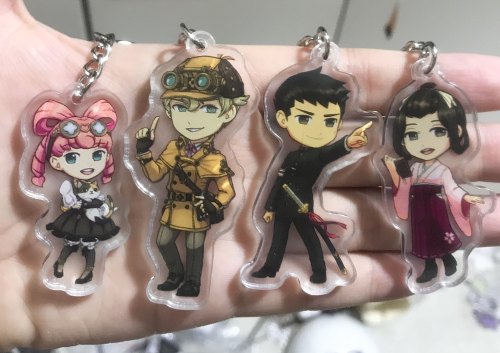 My Great Ace Attorney Acrylic Charms have finally arrivedd ;w; You can purchase them here!Spoiler ba