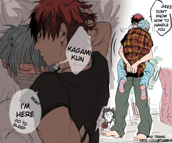cecil-lulu:  Kuroko catches a cold.. still on KnB trans rampage | artist (゜_゜)