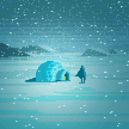mazeon : pixel art — Somewhere in the Arctic Shown at 500 percent.