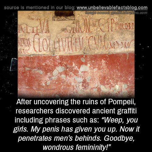 unbelievable-facts:  After uncovering the ruins of Pompeii, researchers discovered