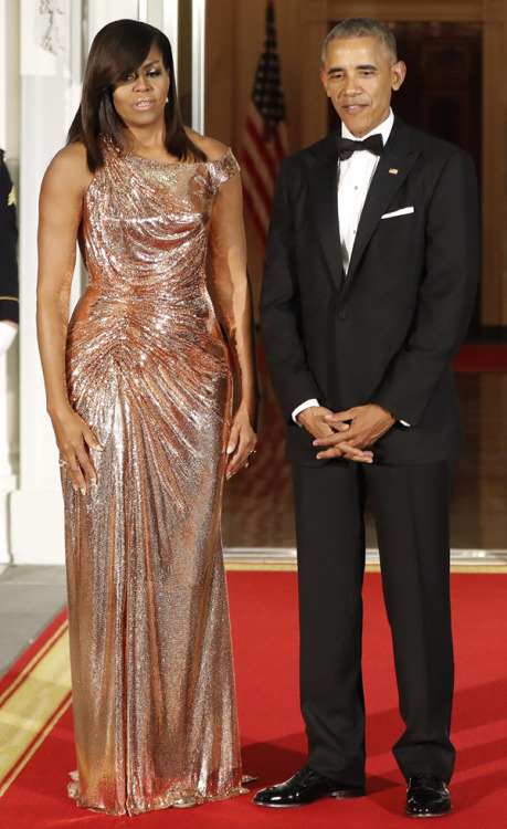 accras:President Barack Obama and First Lady Michelle Obama welcome Italian Prime Minister Matteo Re