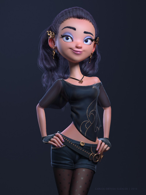 pinuparena:  “I started rebuilding this character some days ago and found a bunch of renders I did some month ago, worth sharing in the meantime  Created in Maya & Mudbox, gpu rendered in FurryBall RT (GTX 980ti)Thanks for watching!” By   Carlos