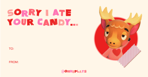 ohheplays:HAPPY VALENTINE’S!To get everyone in the holiday spirit, Isabelle put on a valentines card