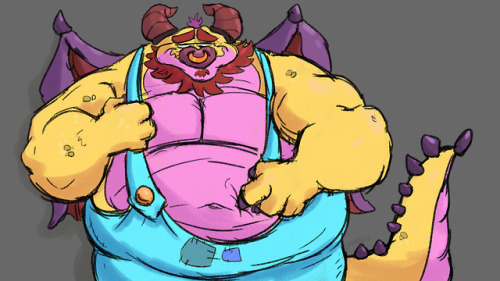 An overall(s) big hubba bubba dragon 