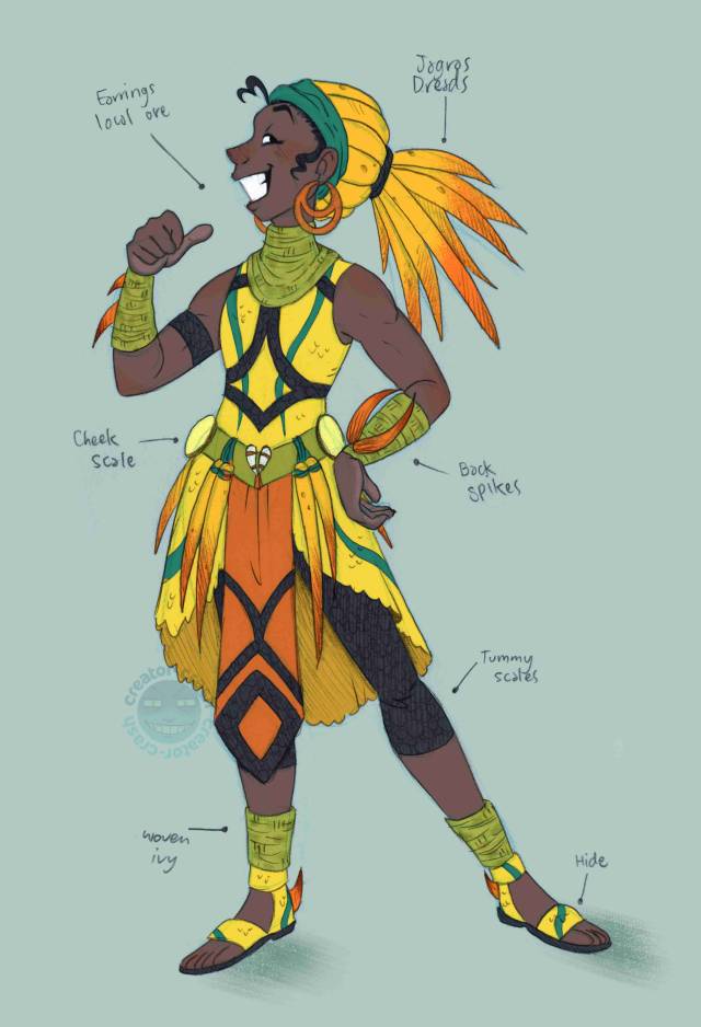 I thought the Great Jagras armour should've accentuated the iguana-dreads more so I designed a more Black Panther-inspired light...