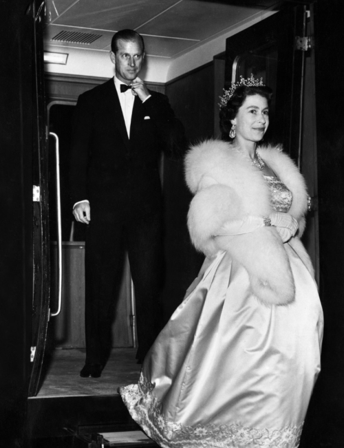 The Duke of Edinburgh and Queen Elizabeth II in Liverool, 1961