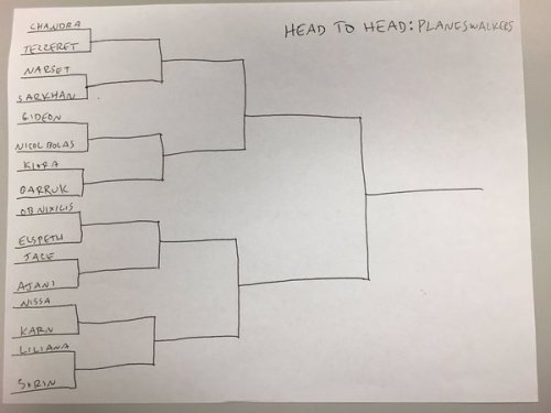 elspethsunschampion:the-burnished-hart:Here is the next Head to Head: Planeswalkers Edition! Check i