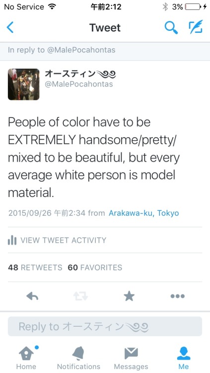 mamapluto:  afatblackfairy:  stopwhitepeopleforever:  Screenshots from my rant on Eurocentric beauty standards. Please ignore the typos.    Not to mention that when white people are considered ugly, it’s usually because they have features reminiscent
