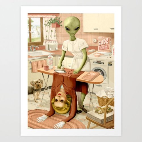 littlealienproducts:  Alien Retro Inspired Illustrations by  Jeff Drew Pictures   