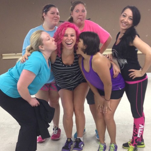 #sexyfitcrew #waco #pinkhair #fitfam #dancefitness #happy