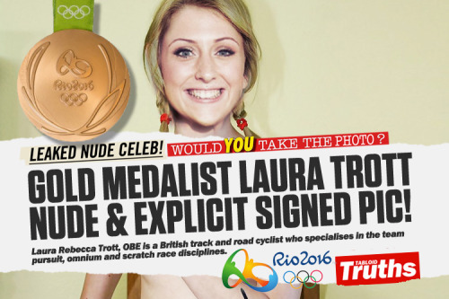 (via Leaked Rio 2016 Specials! Laura Trott Totally Nude And Explicit At Home, Signed Photo!)