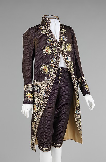 18th century fashion: purpleRed | Green | Yellow