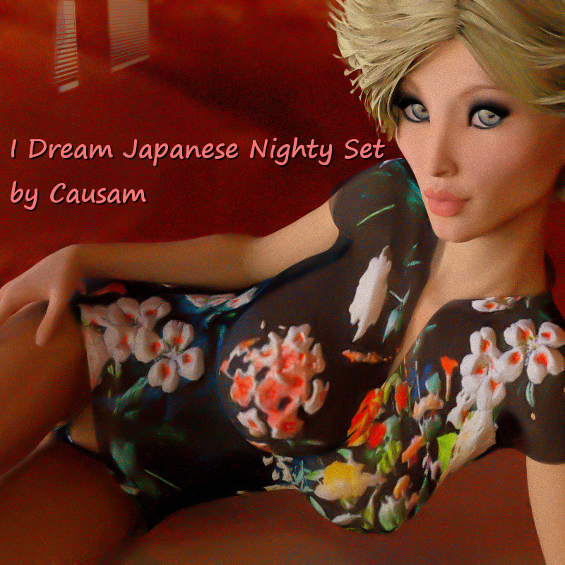 This negligee and panty set comes in versions for both Genesis 3 and Genesis 8 females.