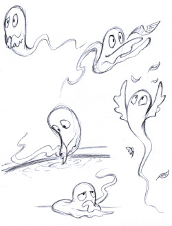 modmad:  Gho is a little ghost who is so small and feeble that all he can do is act as a small breeze. He can blow down necks to give people chills, and rattles windows at night, but although he tries very hard to be he isn’t very spooky. 