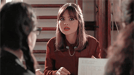 meraofxebel:Doctor Who meme: 7 outfits [7/7]↳  Clara Oswald in “The Caretaker”