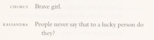 From Aeschylus Agamemnon, Trans. Anne Carson