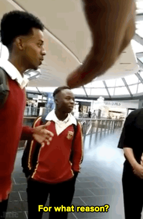 grizzlyblack301:  micdotcom:  Black Australian teenager Francis Ose posted this video Tuesday of his experience at an Apple store in Melbourne that many are calling racial profiling. After the video hit the web, the teens and their principal went back