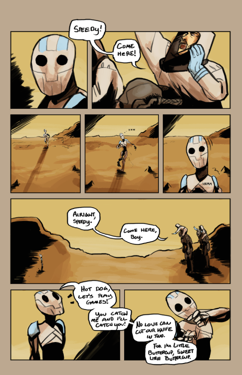 As an exercise for myself I adapted a scene from one of my favorite stories in I, Robot into a comic