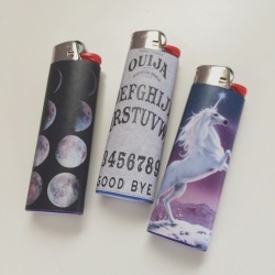 breathealittlelivealittle:  New lighters!!  I make and sell these! To help cover my bills!  Follow my Instagram: Okitssteph  And find them there.  ☮ 