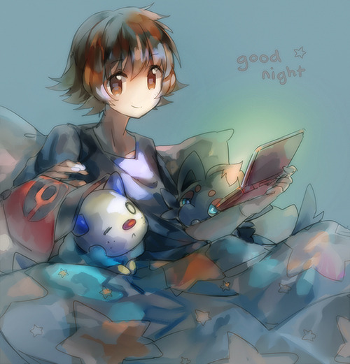 namface:  good night and hello video games in bed 