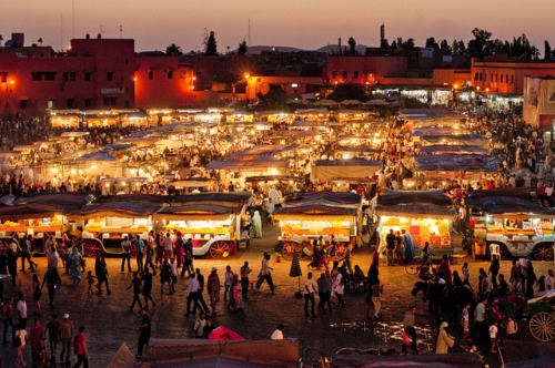 Jemaa El Fna, Marrakech, Morocco. 