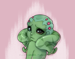 flesh-amare:  This is a bit older of a commission that I apparently forgot to upload here! It’s Scylla! In case you are curious this is what I deem my chibi/cutesy style.