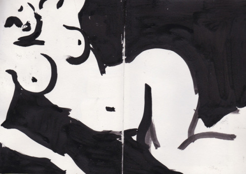 Sex shantisheaan:Reclining, ink on paper pictures