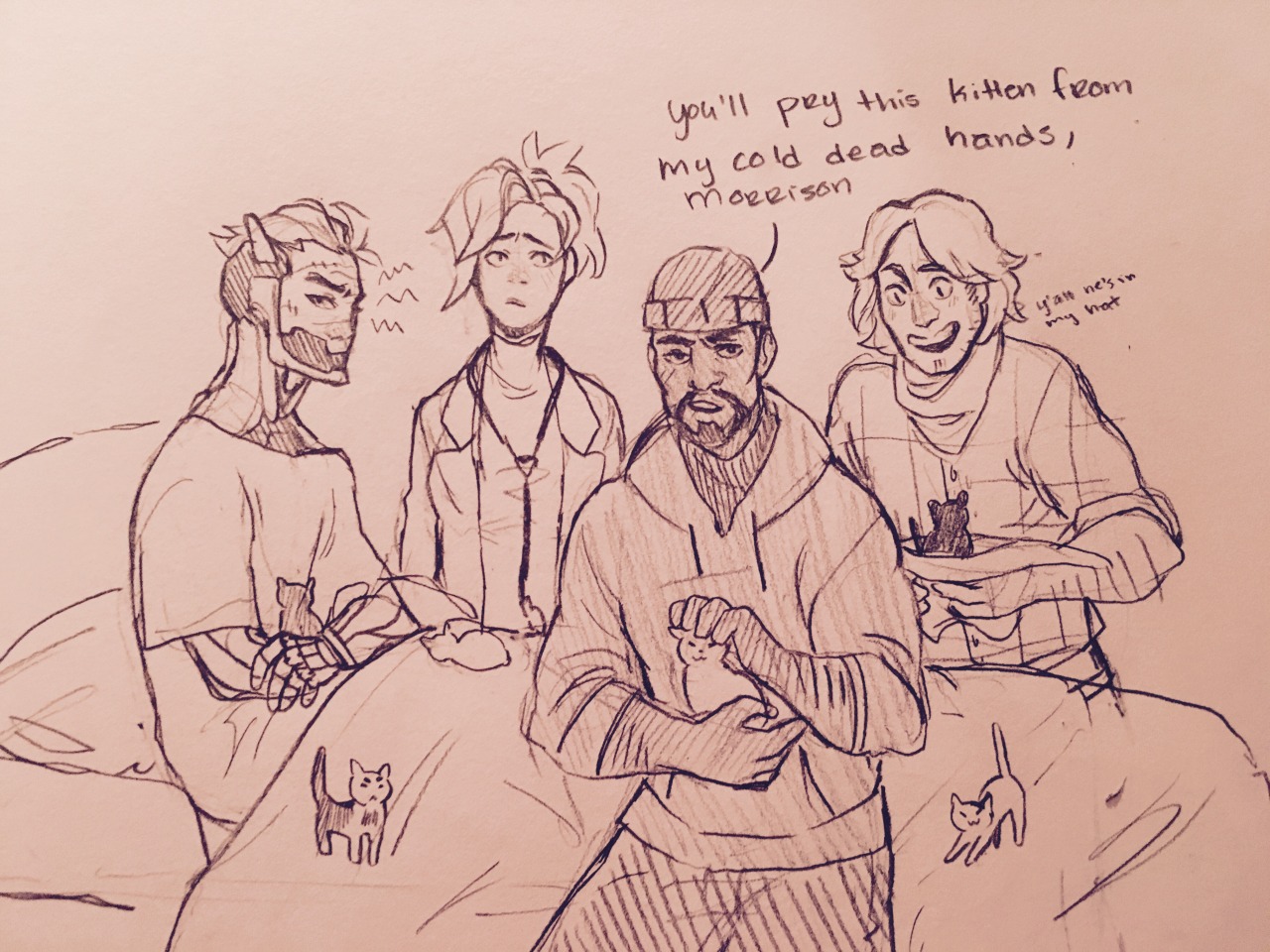 sarcasticasides:   Angela gave genji some kittens and everyone is on board with it