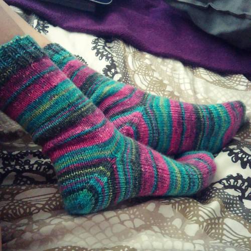 Finally finished my socks because I like me, occasionally. #opalsock #opalsockyarn #knitting #selfis