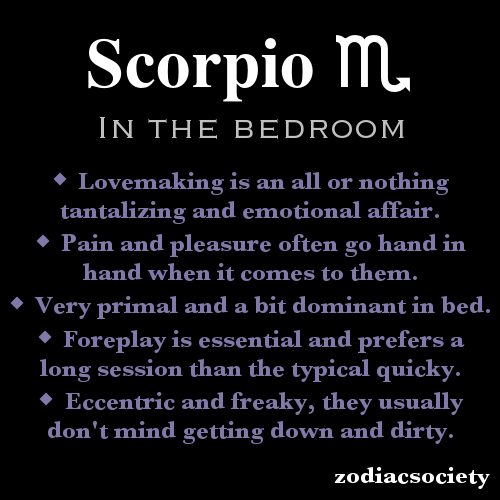 zodiacsociety:  Scorpio in the bedroom.