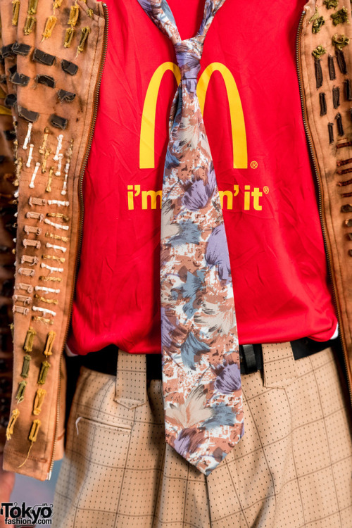 tokyo-fashion: 16-year-old Japanese student Kiku on the street in Harajuku wearing a McDonald’