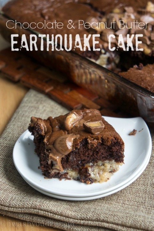 XXX nom-food:  Chocolate peanut butter earthquake photo