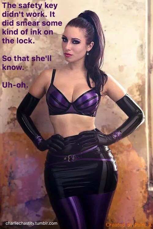 The safety key didn’t work. It did smear some kind of ink on the lock.So that she’ll
