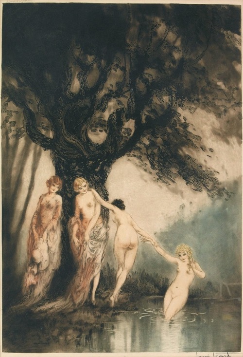 noonesnemesis:  Bathing Beauties Louis Icart 1931 