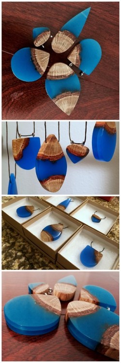 truebluemeandyou:DIY Glow Resin Wood NecklaceMake your own Glow In the Dark Resin and Wood Jewelry. 