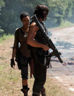 dailytwdcast:  Daryl,Sasha and Arbraham in