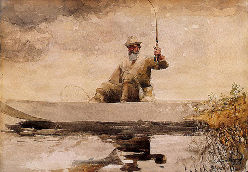 Sex Winslow Homer - Fishing in the Adirondacks pictures