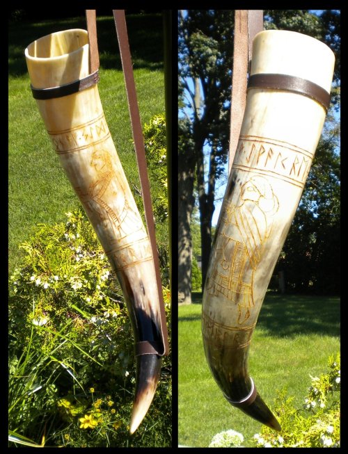 midnattsulv:  Valkyrie Drinking Horn by lakotawolf116 
